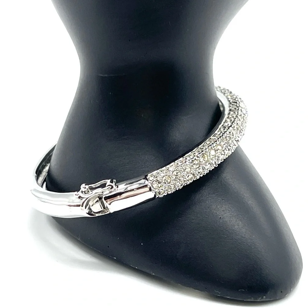 Lia Sophia Silver Played with Crystal Accent Bracelet